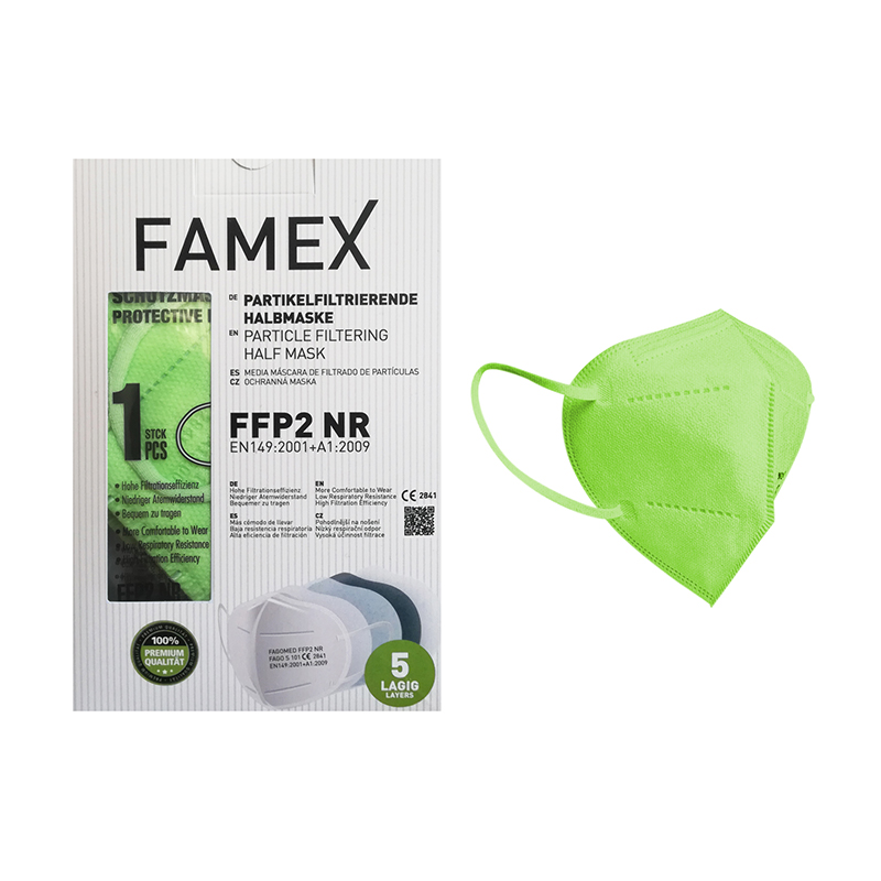 Famex FFP2 NR Particle Filtering Half Mask Λαχανί 10τμχ